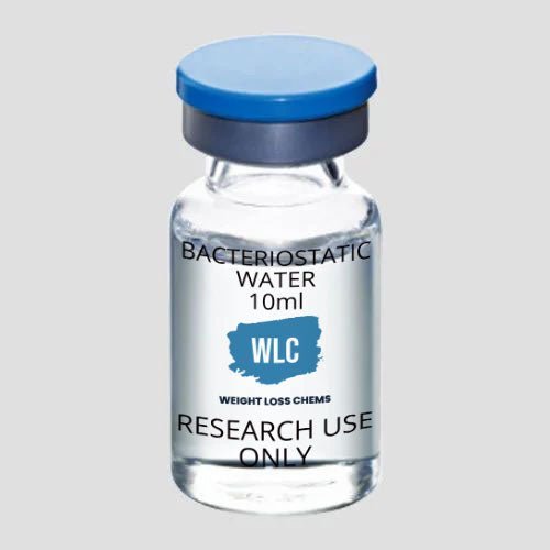 Bacteriostatic Water 10ml vial for research use only.  WLC Weight Loss Chems.