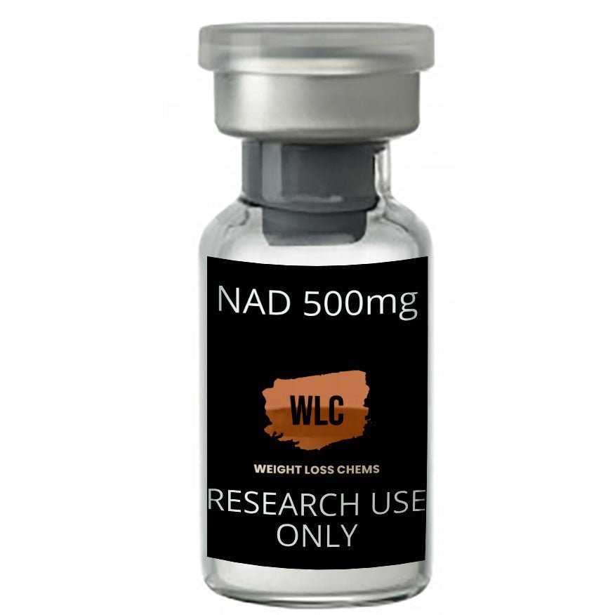 NAD 500mg vial for research use only. Weight Loss Chems (WLC) product.